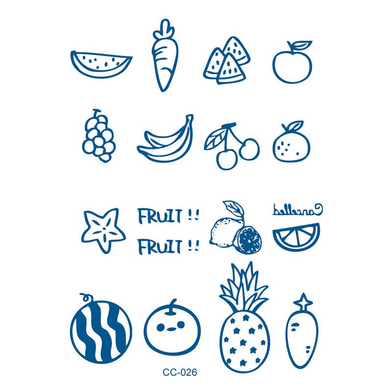 Herbal plant finger cochlear small picture juice tattoo stickers last 15 days ins wind semi-permanent