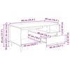 Coffee Table Black Oak Look 90 x 49 x 45 cm Wood Based Material