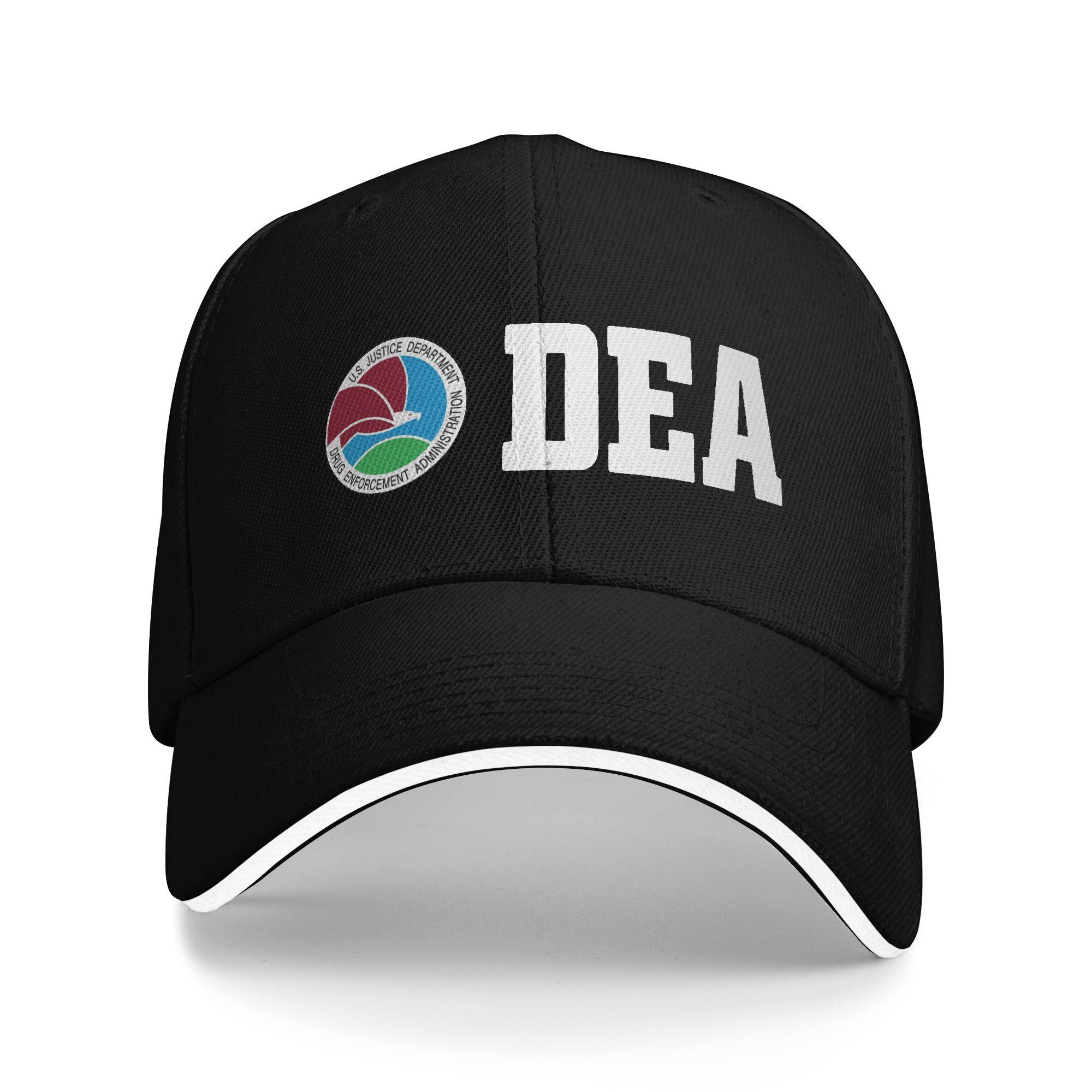 

DEA Logo US Federal Interdiction Agency Baseball Caps Hip Hop Sandwich Hat Unisex Style Adjustable Headwear Fishing One Size