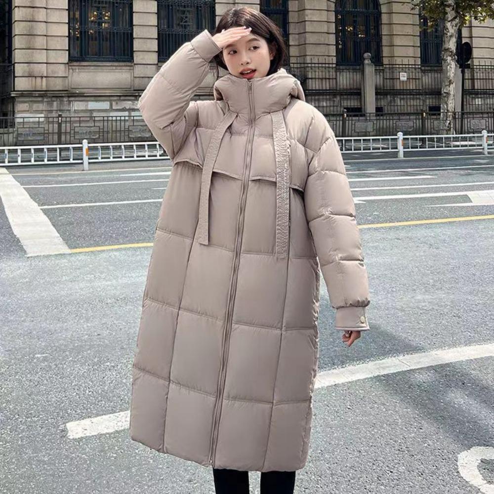 New cotton-padded women's medium and long Korean version large size loose and thickened fashion, cotton-padded long cotton-padded jacket