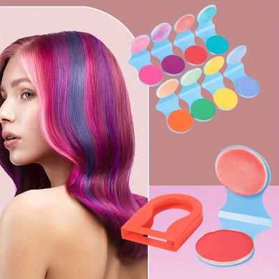 8-color Disposable Hair Dye Powder Portable Temporary Hair Color Product Multi-color Suitable for Party Events