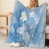 Soft Flannel Fleece Blanket | Breathable Lotus Pattern, Skin-Friendly Warmth, All-Season Use for Home, Bedroom, Couch, Office, Halloween & Christmas