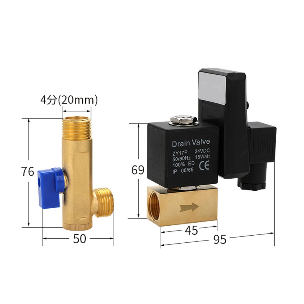 1pc Automatic Electronic Drain Valve Compressed Air System Split Electronic Timer For Filters Gas Tanks Easy Installation