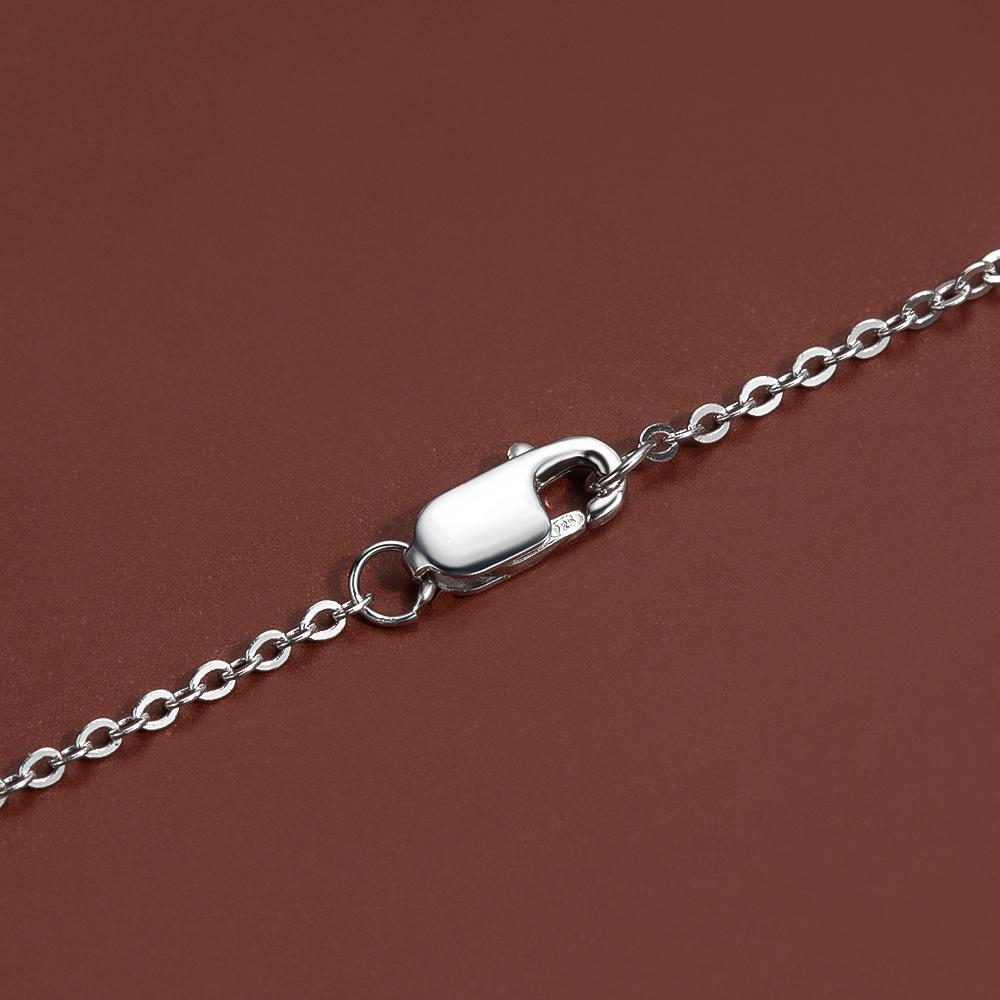 OEVAS 100% 925 Sterling Silber Echter 0,1 Karat 3mm Moissanit Kreuz Anhänger Halskette für Damen Funkelnder Party Feiner Schmuck Geschenke