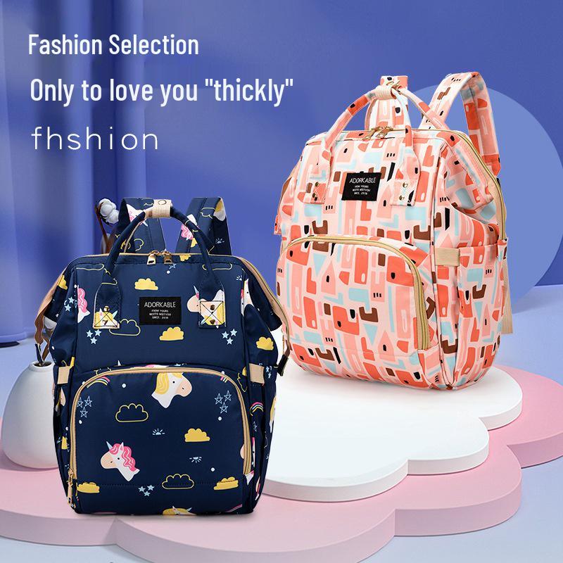 2025 Fashionable Mummy Bag: Double Shoulder, Large Capacity, Lightweight Backpack for Mother and Baby Outings