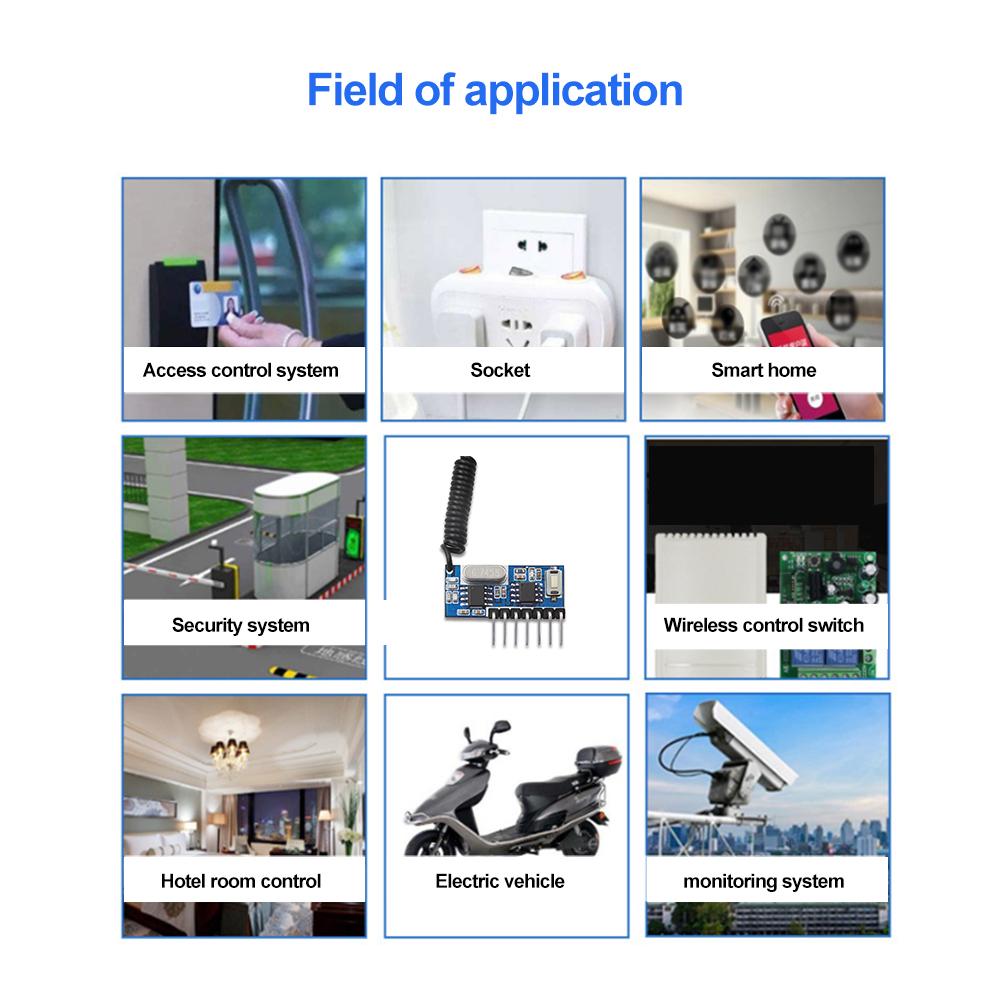 315mhz 433mhz RF Empfänger Lerncode Dekodermodul 433 mhz Drahtlos 4 Kanalausgang Für Fernbedienungen 1527 2262 Kodierung