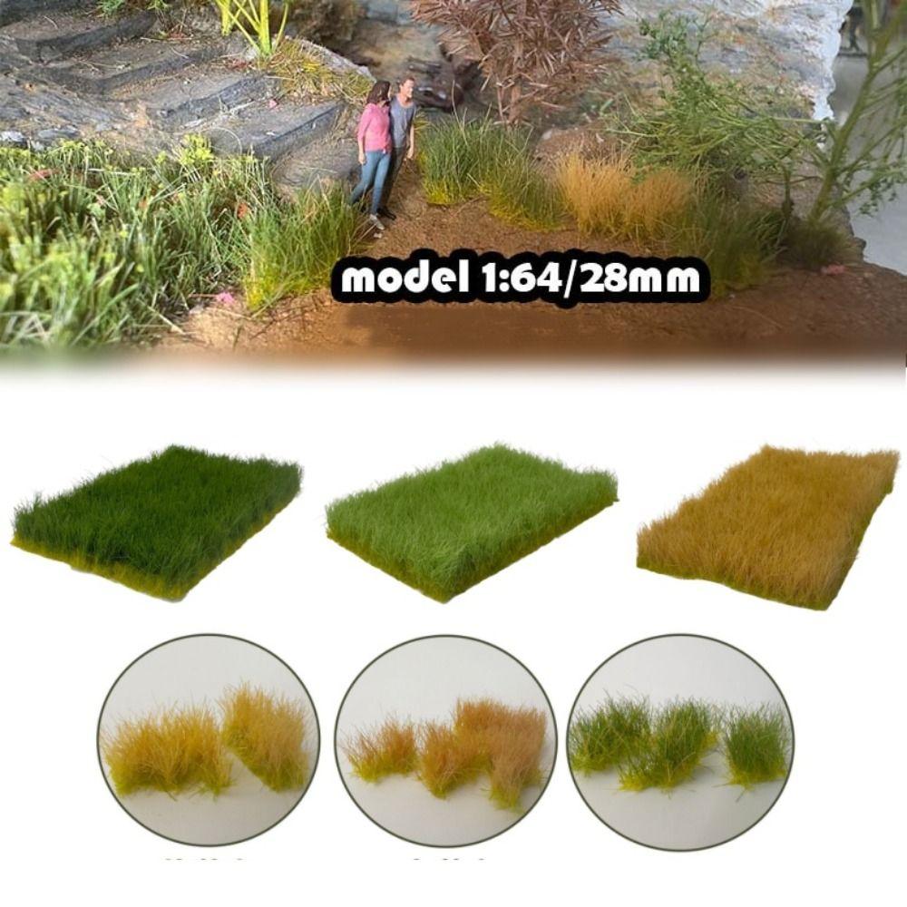 Height 12mm Artificial Grass Tufts Hand Tear Static Grass Cluster Miniature Bushes Plant Diy Model