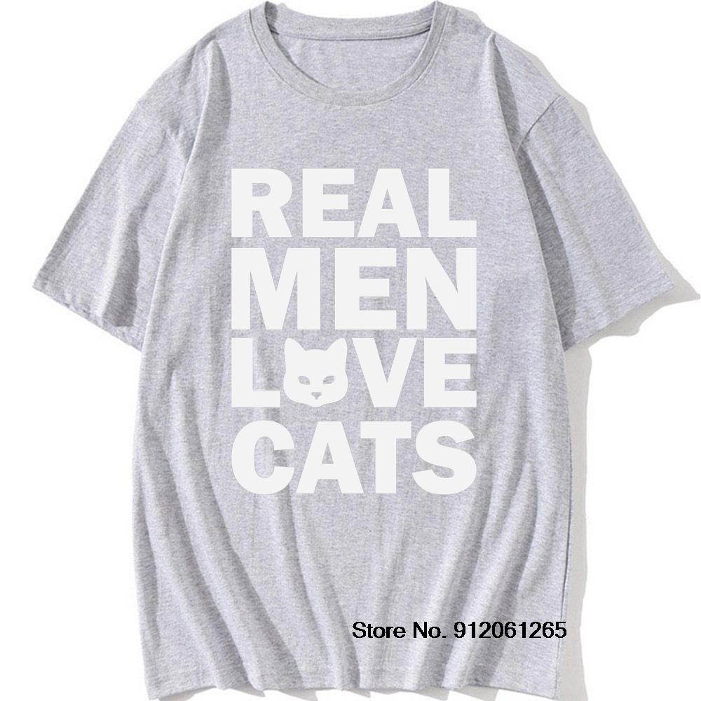 Real Unisex Love Cats Animal T Shirt Vintage Cats Lover Tshirt Cotton Tshirts Cool Daddy Mother Gift Oneck Short Sleeve Tops Tees