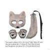 Animal Mask and Tail Set Long for Role Play Halloween Party Costume