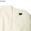 ZANZEA Women Elegant V-Neck Casual Short Sleeve Dress