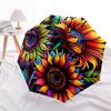 1pc Colorful Sunflower Mandala Design Umbrella with Plastic Handle,Vibrant Cartoon Pattern,Multi-functional UmbrellaPT159