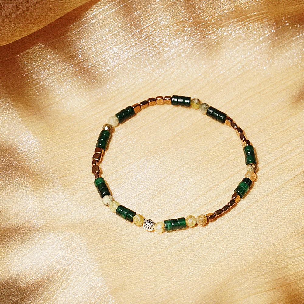 Jbans Classic 4Mm Euryodes Diorite Mix Gemstone Bracelet (C2403Ac1197_Gn)