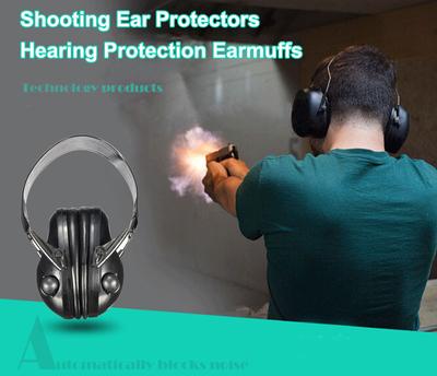 Sport Taktisch Elektronisch Intelligent Geräuschunterdrückend Ohrenschützer Gehörschutz Headset für Schießen Jagd, Schwarz