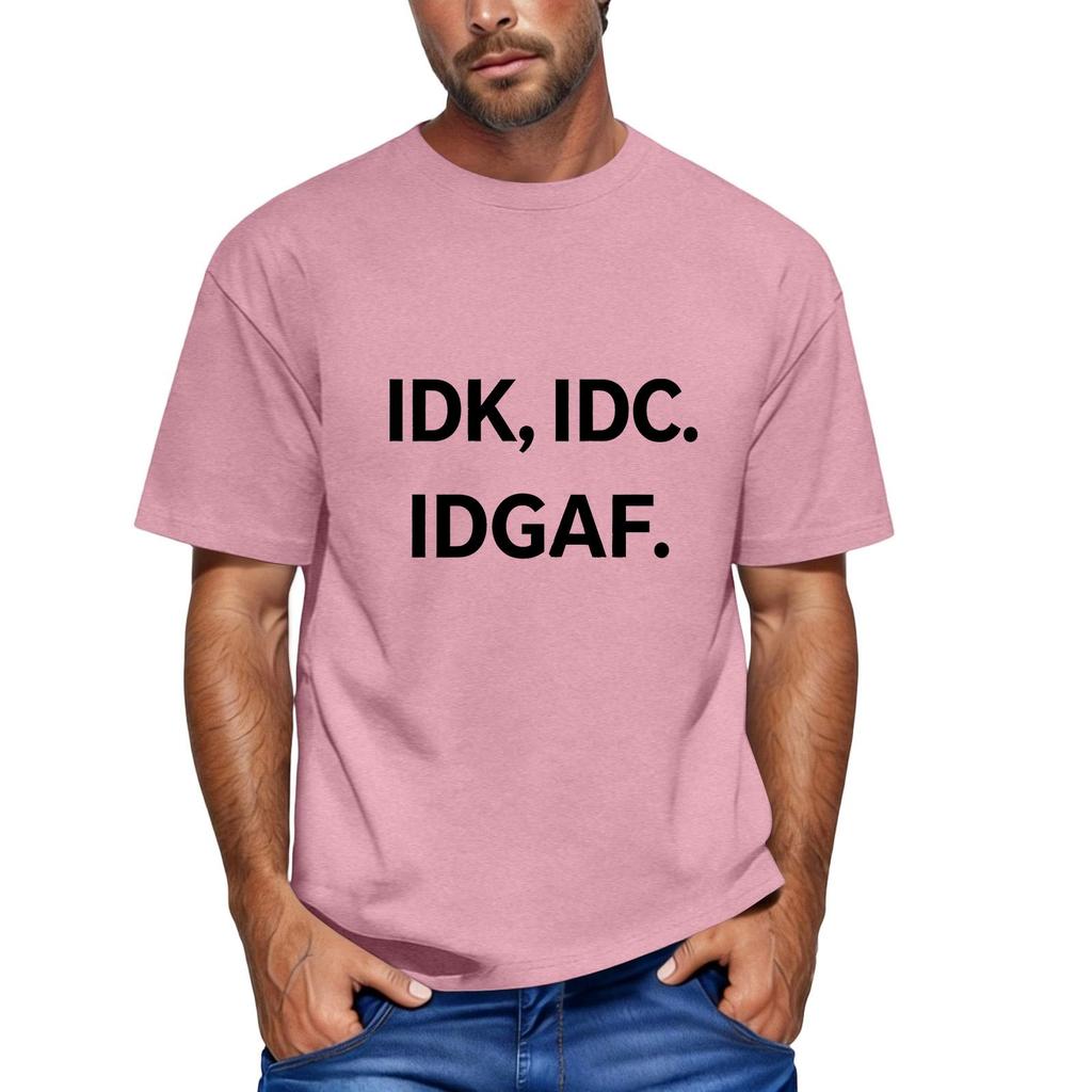 Men's Funny Graphic T-Shirt Neck Short Sleeve Novelty Top