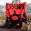 Warm Flannel Blanket Doors Pattern, Lightweight Comfortable Throw Blanket for Bed Sofa Use