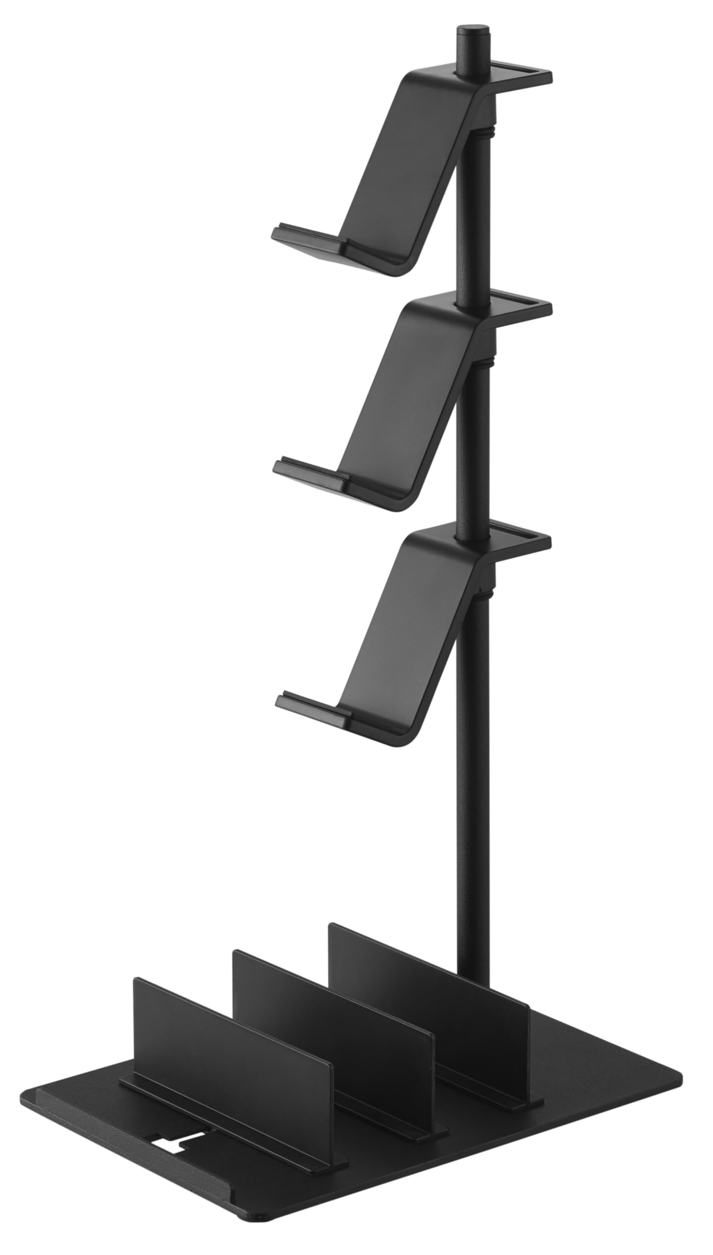 

Yamazaki Smart Game Console Controller Stand with Movable W15 x D21 x Charges While Adjustable Height and Model 1687 & Dividers, Black, H40.8cm, чорний