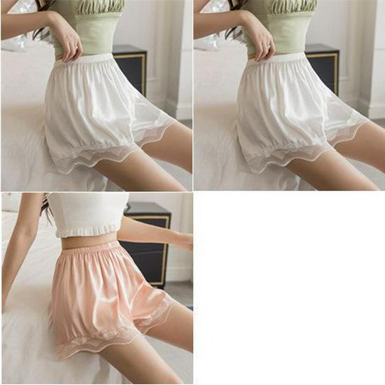 Ice Silk Women's Mid-Waist Loose Safety Shorts - Lightweight Summer Base Layer