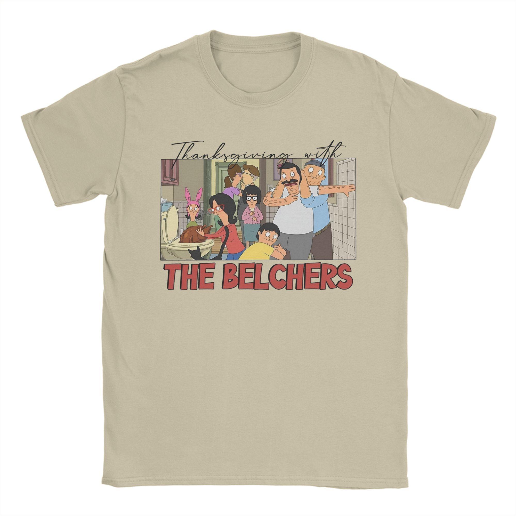 

Graphic Printed B-Bob Burgers Thanksgiving Song T Shirt for Men Women Happy Thanksgiving Cotton T-shirts Short Sleeve Clothing 4XL