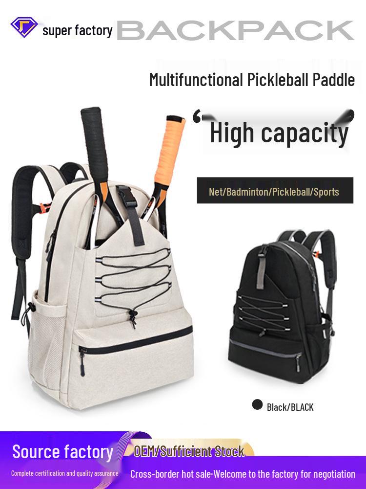 Large Cross-Border Tennis & Badminton Backpack: Holds 4 Rackets & Shoes