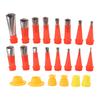 16pcs Stainless Steel Caulking Nozzle Applicator and 6pcs Connection Base Caulking Finisher Tool Set for Home Decoration