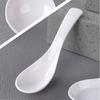 White Melamine Long-Handle Ramen Spoon