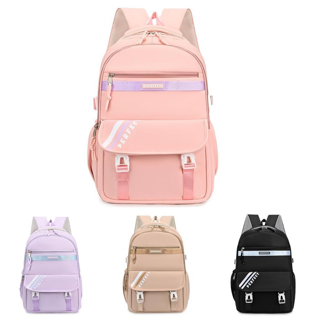 Perfect Letter Print Oxford Fabric Unisex Casual Travel Backpack For Laptop With Breathable Design
