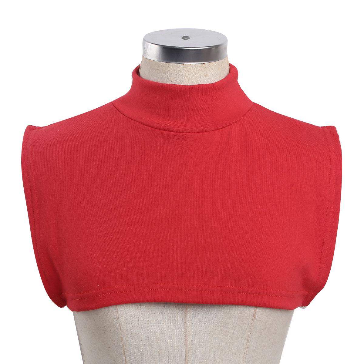 

Жіночий підроблений комір, штучна водолазка з шиєю Dickey False Mock Blouse Half Top Collar Neck Cover Светр комір Type A червоний
