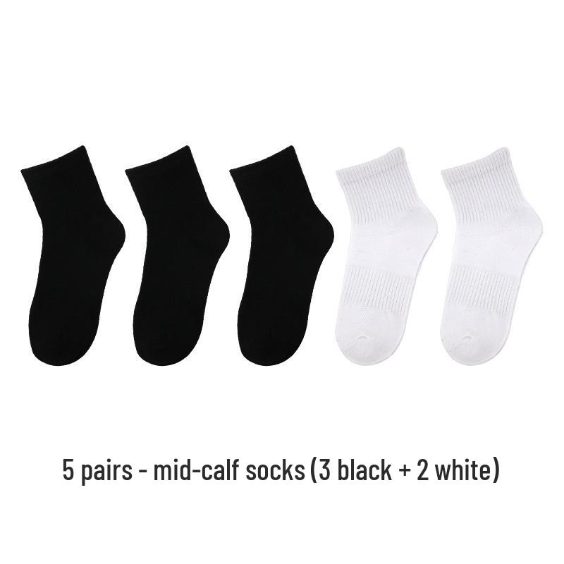 Unisex Ankle & Mid-Calf Sports Socks - Solid Colors for All Seasons