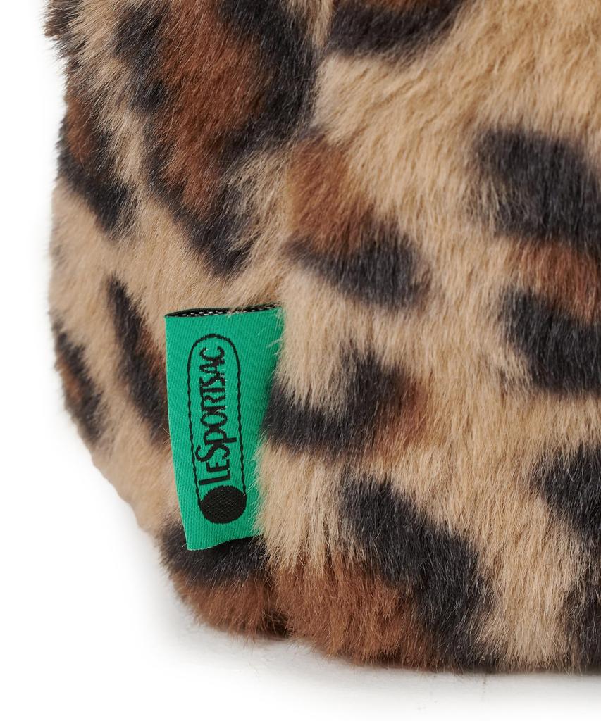 FUR DRAWSTRING Fluffy Fur TOTE/3031/Leopard