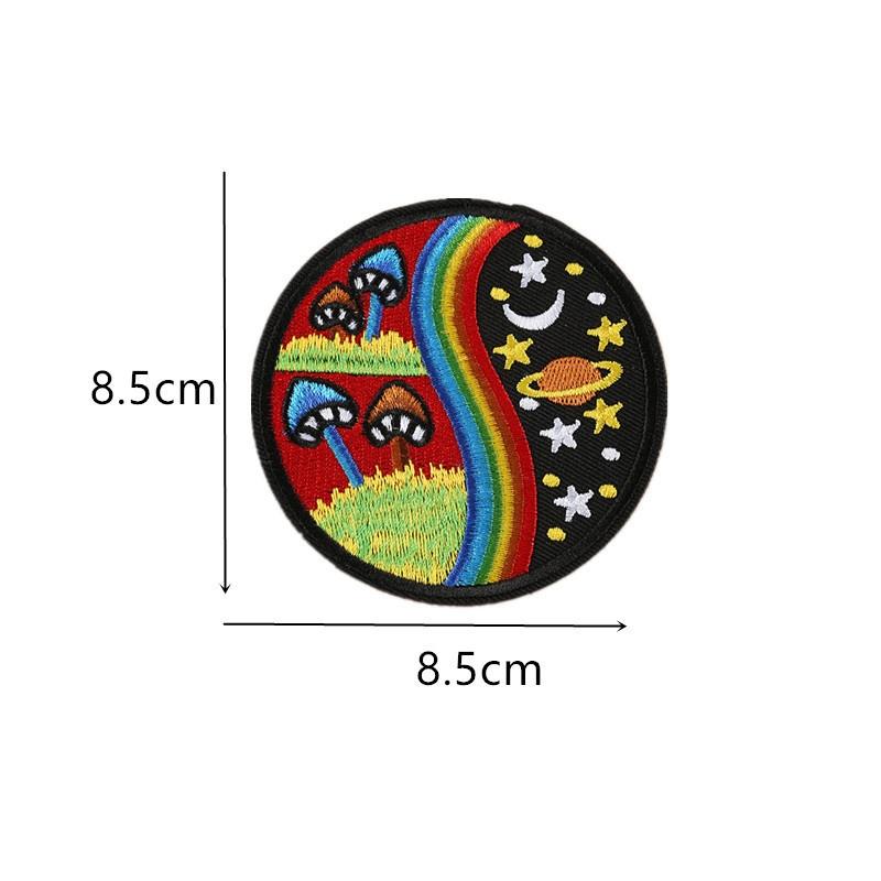Embroidery Iron On Patches for Clothing DIY Stripes Clothes Stickers