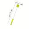 1pc 360-Degree Swivel Silicone Cleaning Brush | Dual-Length Handle with Ergonomic Grip - Multi-Surface Scrubber for Bottles/Cups