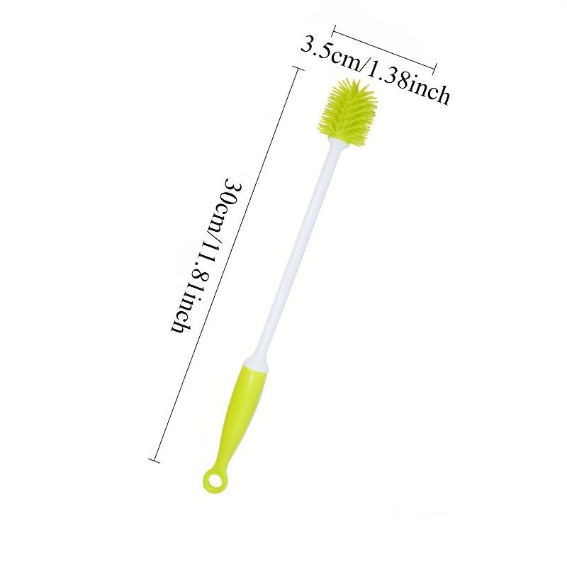 1pc 360-Degree Swivel Silicone Cleaning Brush | Dual-Length Handle with Ergonomic Grip - Multi-Surface Scrubber for Bottles/Cups