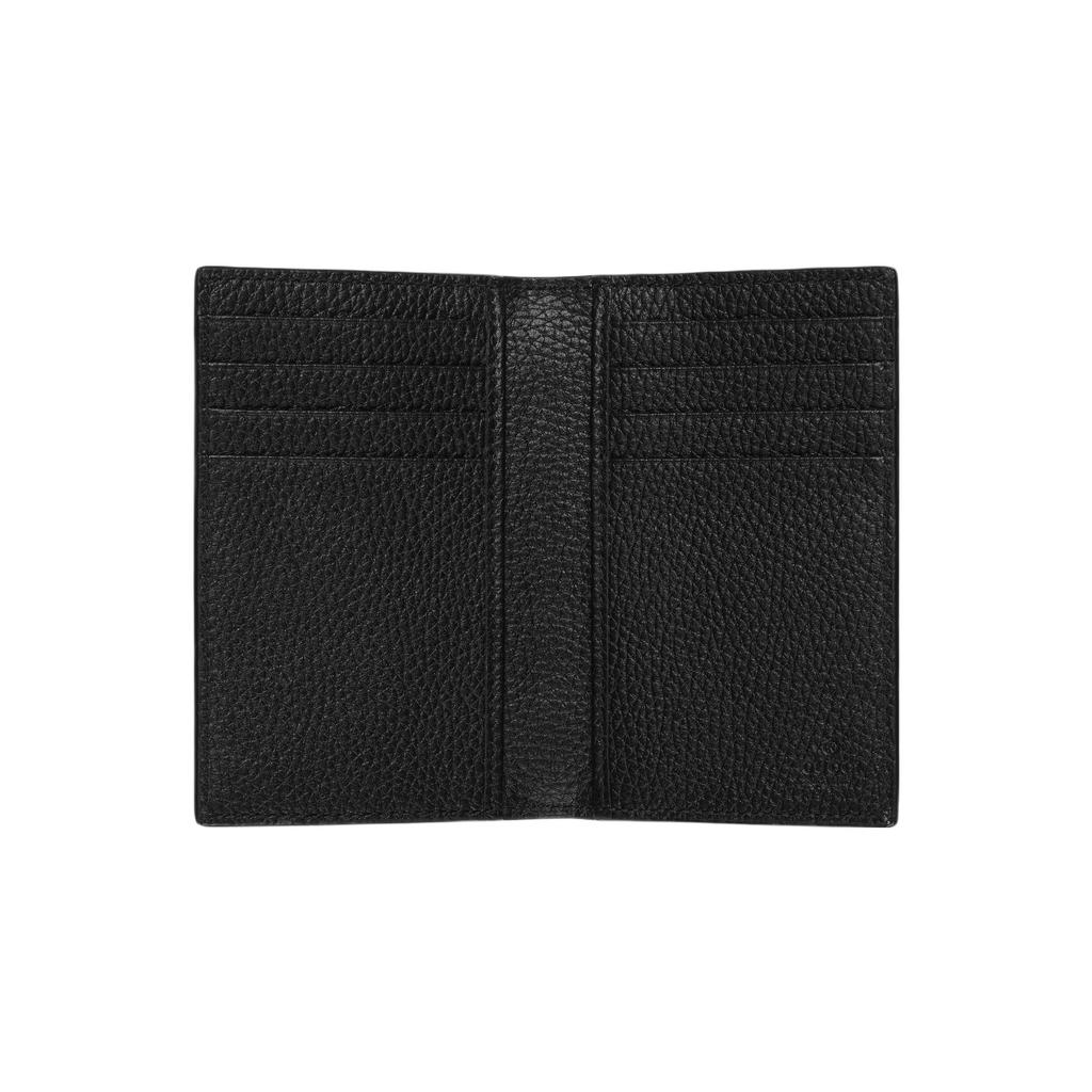 Gucci Letter Logo Flap Closure Leather Card Holder Men Card Holder Black 771159-AABXM-1000