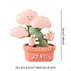 Resin Potted Green Planter Figurine Artificial Plant Pot Desk Ornament Decorative Table Cute Novelty