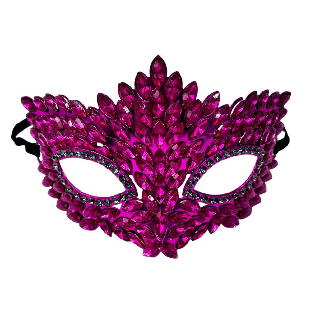 Shiny Acrylic Crystal Half Face Mask Full Jewelry Cosplay Mask Gift Idea Rave Mask  Halloween Event