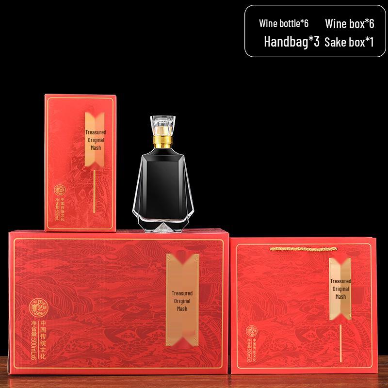 Transparent 500ml Thick Glass Baijiu Bottle for Home Brewing and Sealing.