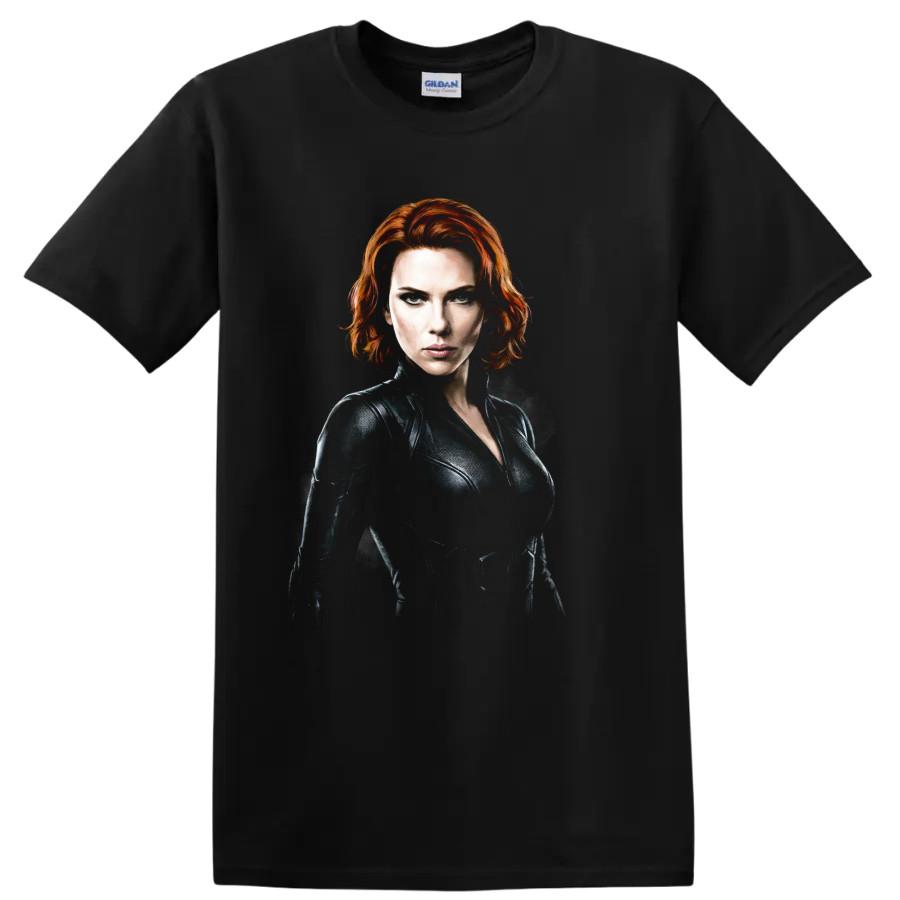 Natasha Romanoff Movie T Shirt Red Hair Spy Hero Portrait Graphic Tee Film Gift