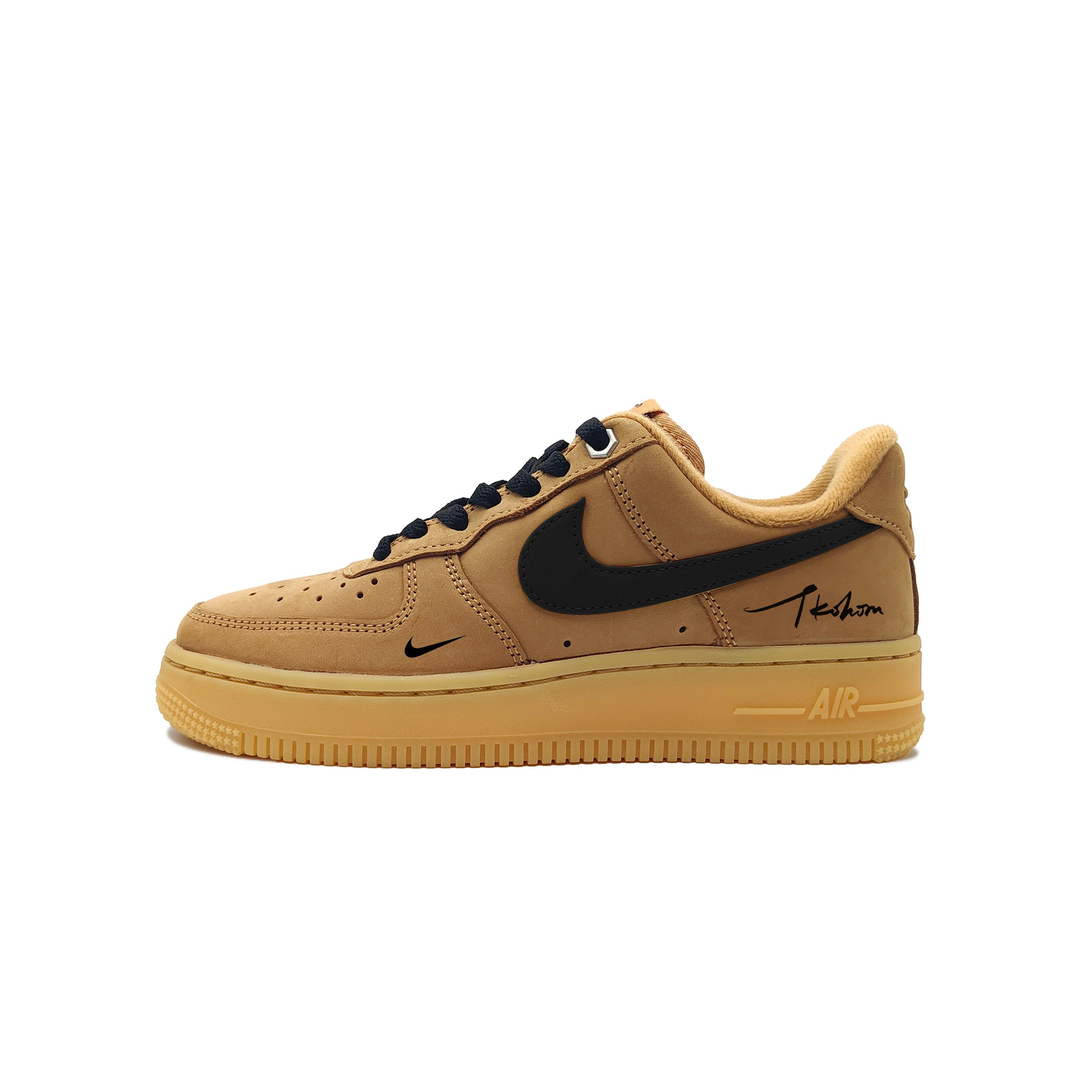 

Nike Air Force 1 Skateboard Shoes Unisex Low Top Black Brown HM9483-001(Team1274-) 35.5