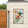 Vibrant x Inch Metal Hummingbird Wall Art Durable D Flat Tin Sign for Home Decor