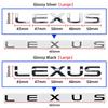 3D ABS Car Letters Rear Trunk Lexus Logo Emblem Stickers Badge For Lexus F SPORT GX460 Ct200h IS250 ES 220D IS200 Fsport GS GX