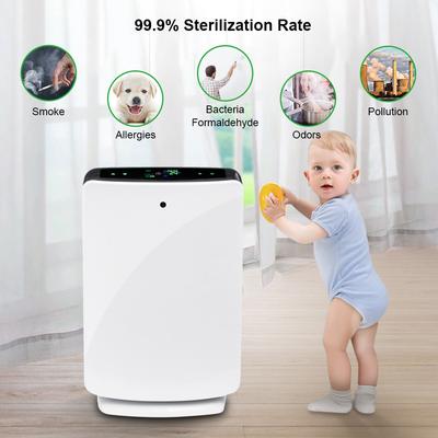 Purificatore d'aria True con filtro HEPA Rimuovi odori allergie per fumo/polvere/VOC/pollini/pelo animali domestici/PM2.5 Uso domestico e in ufficio