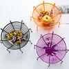 4Pcs Halloween Spiderweb Basket Candy Bowls Hand Grabbing Candy Holder Party Dining Table Candy Stand Fruit Plate