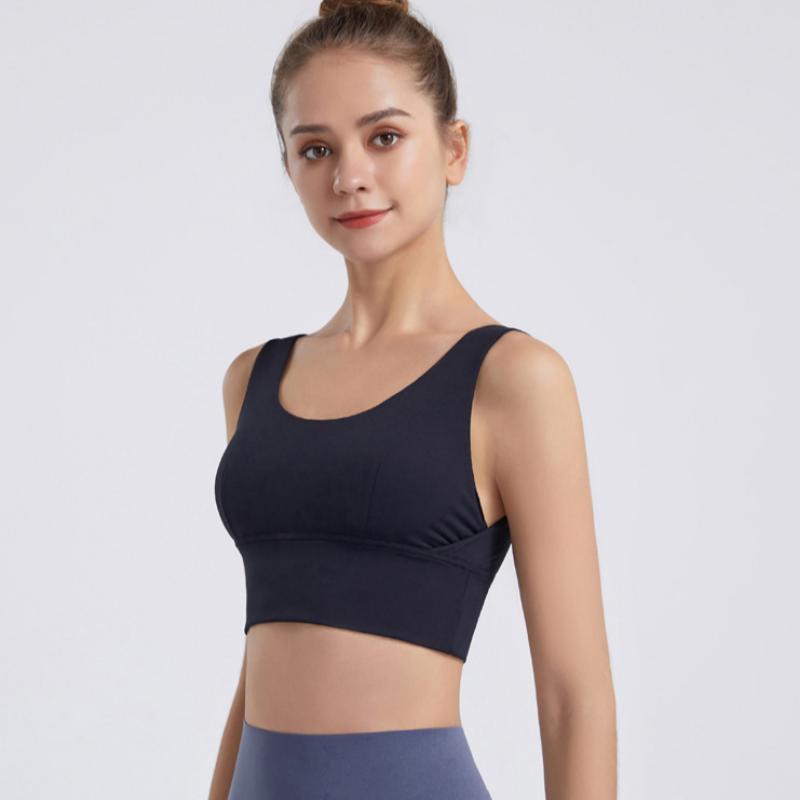 

Новый U-образный красивый бюстгальтер для йоги и занятий спортом, высокоинтенсивный бег, ударопрочный, фитнес, собранное нижнее белье S чёрный