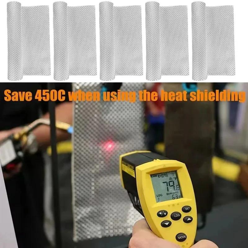 Bouclier d'Isolation Thermique d'Échappement Automobile Aluminium pour Compartiment Moteur Sous Châssis Protège Accessoires Alliage Plaque à Motif Embossé