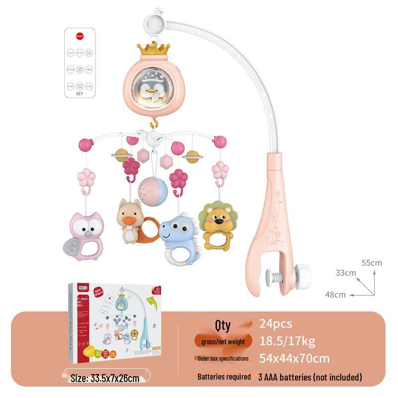Multifunctional Rotating Music Crib Mobile – Soothing Toy for Newborns