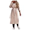 Moda feminina outono e inverno solto casual manga comprida tweed jaqueta top