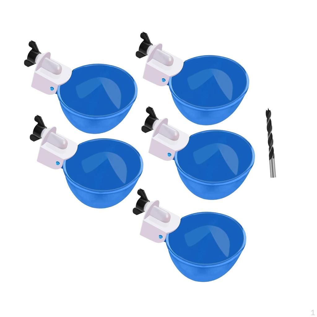 5 Pieces Automatic Poultry Water Cups, Auto Chicken Dispenser Easy Installation