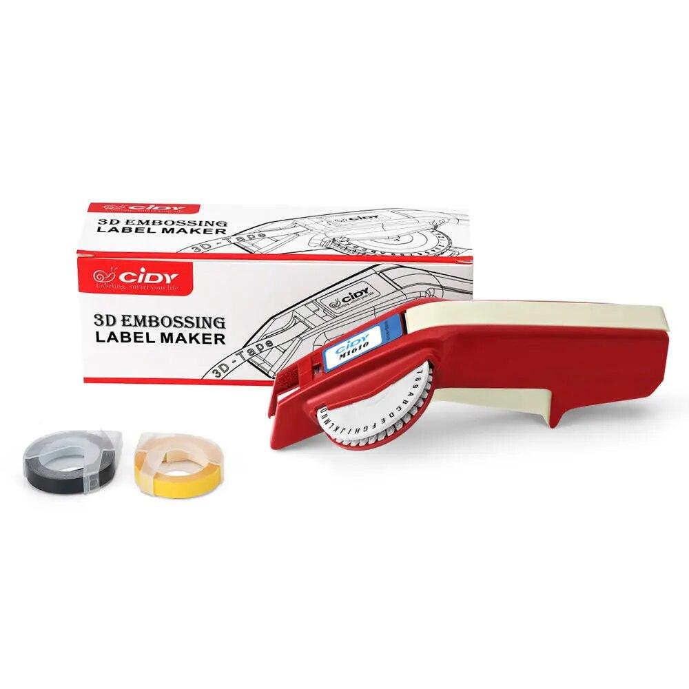 

Устройство для изготовления этикеток для тиснения CIDY 1610 с 2 стержнями, 9 мм, 3D-тисненая лента, замена органайзера Dymo Xpress 1610 12965, пишущей машинки MOTEX