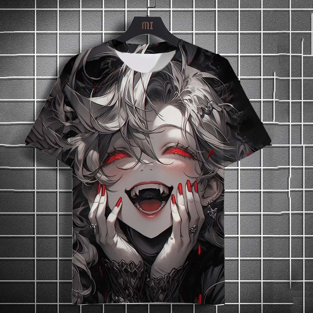 Cartoon Sexy Girl Pattern Men's T-Shirt 3d Printed Oversized T Shirts For Men Personality Harajuku Short Sleeve Tops Clothing