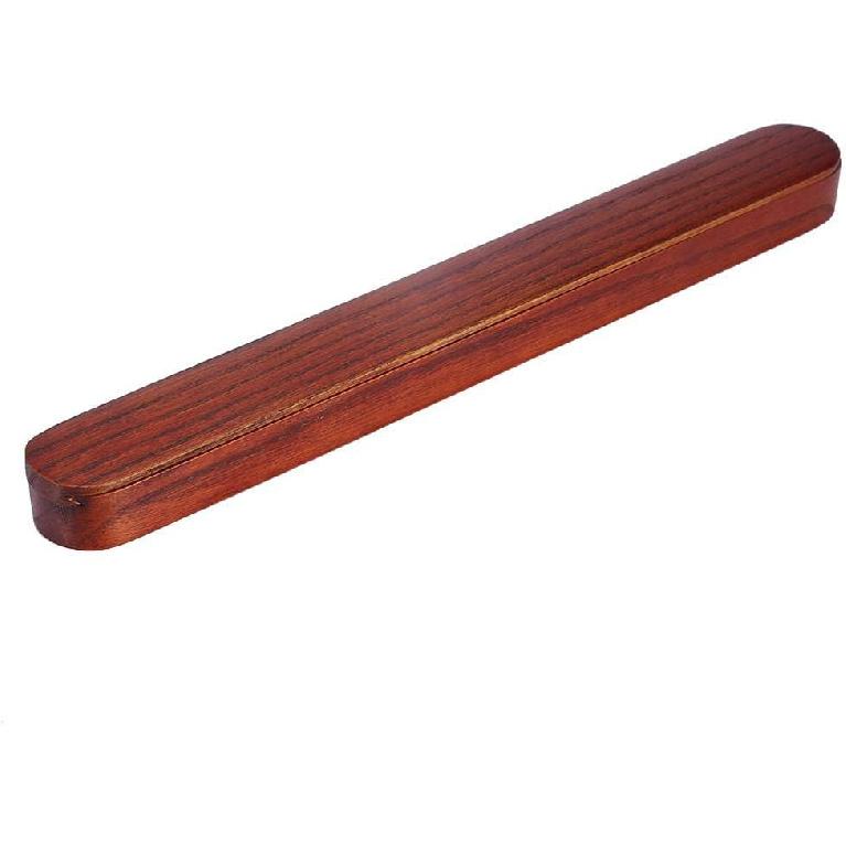 1Pair Portable Wooden Chopsticks,With Pull Type Chopsticks Box Case,Reble Hard Wooden Dinnerware for Outdoor Travel 25cm/9inch(Deep Color)